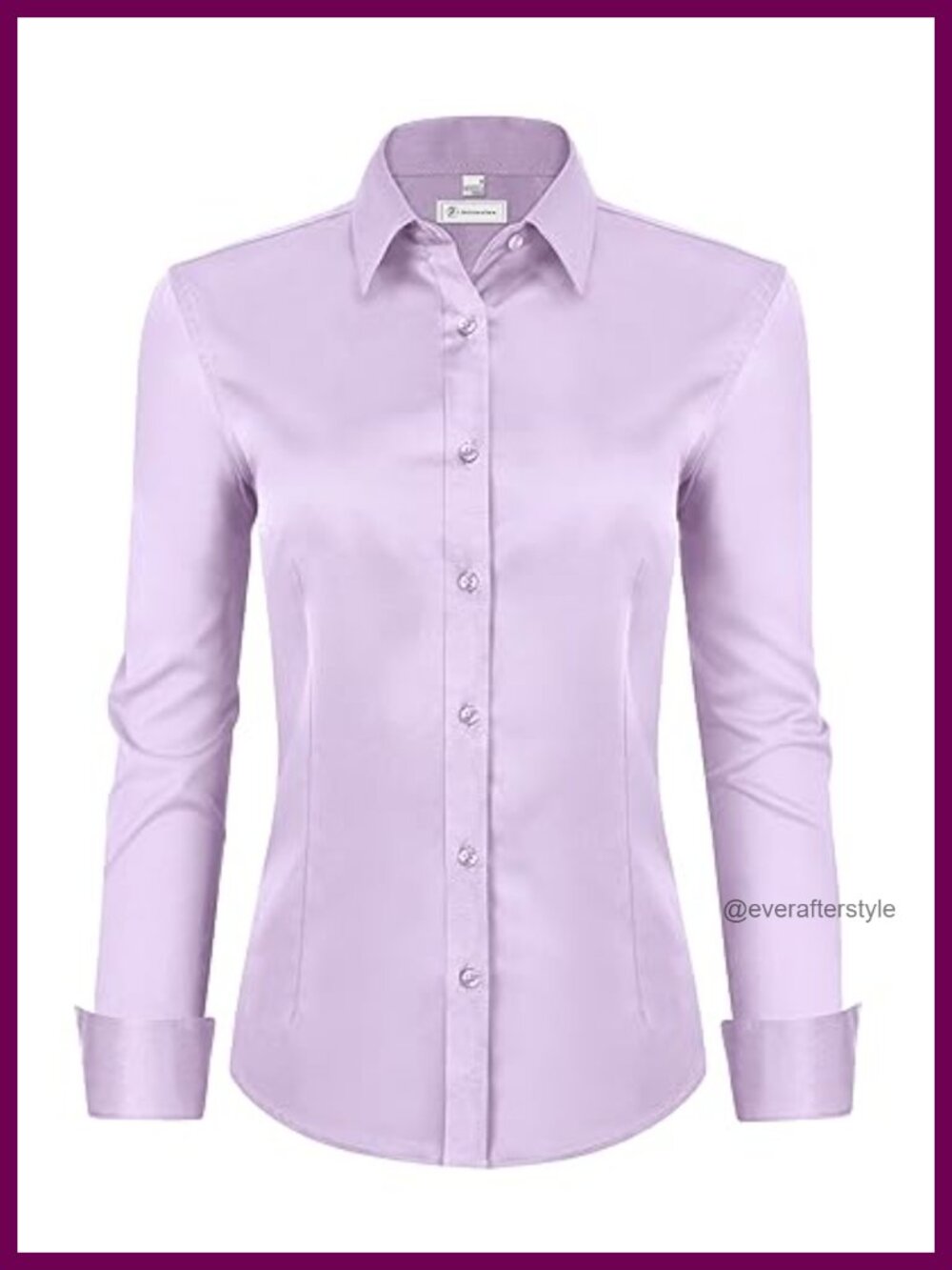 Women's Long Sleeve Button Down Wrinkle-Free Stretch Work Blouse